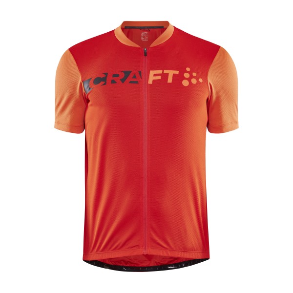 CRAFT MOŠKA KOLESARSKA MAJICA S KRATKIMI ROKAVI CORE ENDUR LOGO JERSEY HEAT - ORANŽNA CRACKLE