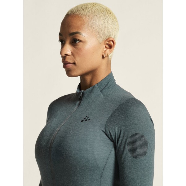 CRAFT ŽENSKA KOLESARSKA 20% MERINO VOLNENA MAJICA Z DOLGIMI ROKAVI CORE BIKE ESSENCE WOOL JERSEY WEATHER