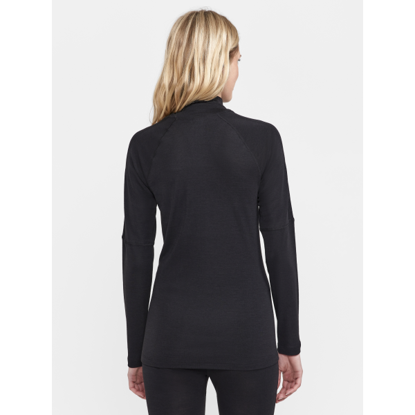 CRAFT ŽENSKA VOLNENA 42% MERINO MAJICA PULI ADV WOOL MERINO HZ BLACK - AKTIVNO PERILO