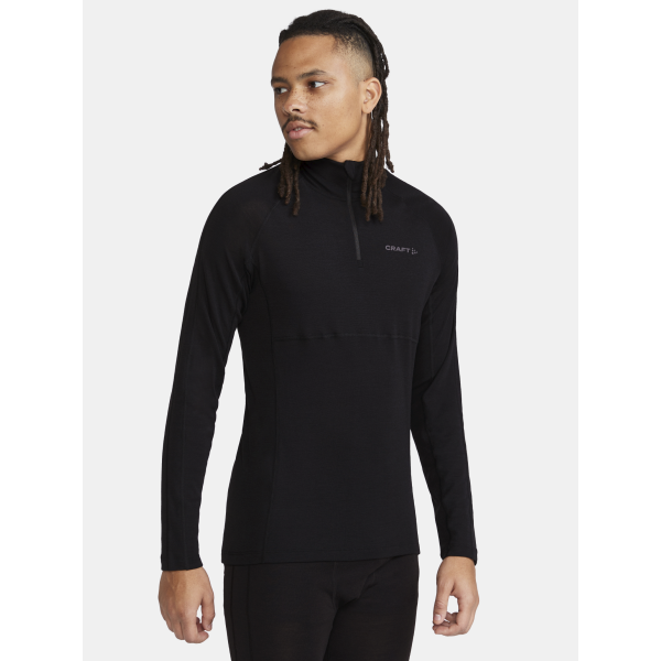 CRAFT MOŠKA VOLNENA 42% MERINO MAJICA PULI ADV WOOL MERINO HZ BLACK - AKTIVNO PERILO