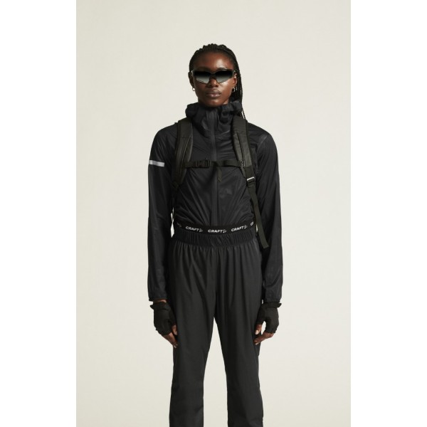 CRAFT ŽENSKA 100% VODOODPORNA LAHKA TEKAŠKA JAKNA/VETROVKA PRO HYDRO LIGHTWEIGHT JACKET BLACK