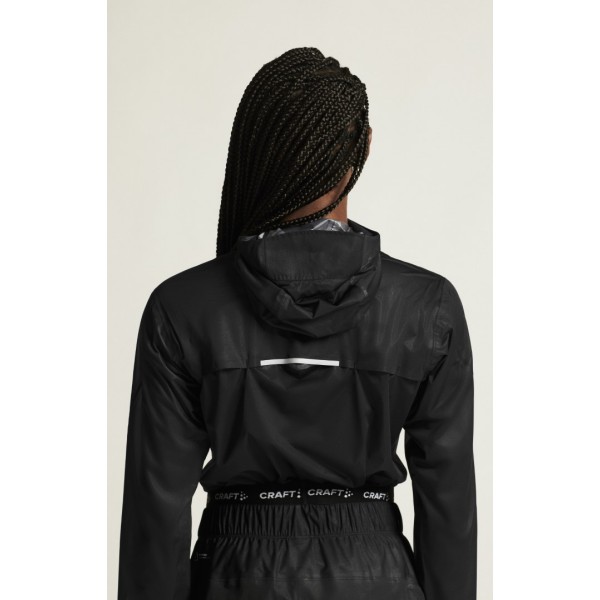 CRAFT ŽENSKA 100% VODOODPORNA LAHKA TEKAŠKA JAKNA/VETROVKA PRO HYDRO LIGHTWEIGHT JACKET BLACK