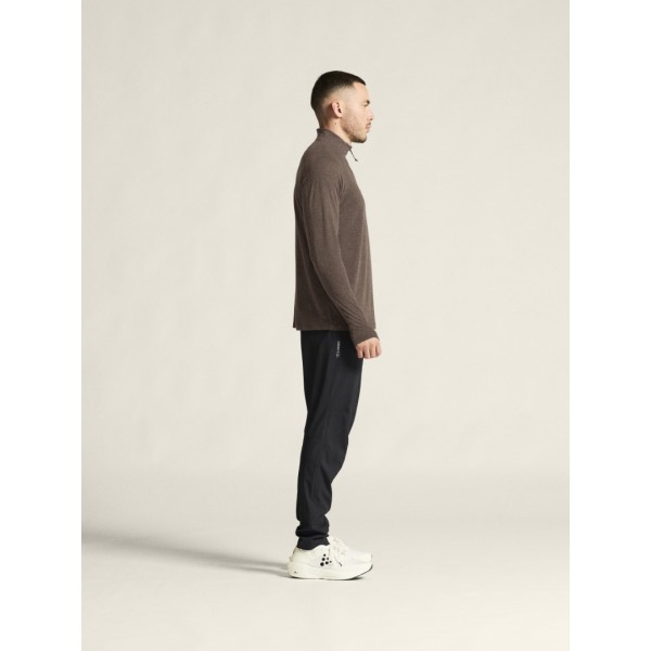 CRAFT MOŠKA 20% MERINO VOLNENA PULI MAJICA Z DOLGIMI ROKAVI ADV SUBZ WOOL TEE RJAVA PRUNE/MELANGE