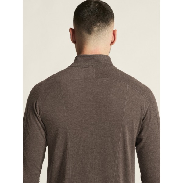 CRAFT MOŠKA 20% MERINO VOLNENA PULI MAJICA Z DOLGIMI ROKAVI ADV SUBZ WOOL TEE RJAVA PRUNE/MELANGE
