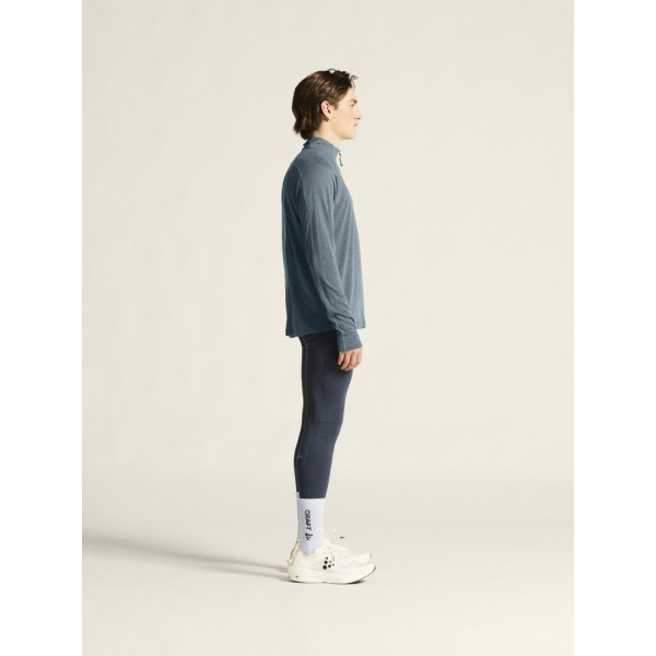 CRAFT MOŠKA 20% MERINO VOLNENA PULI MAJICA Z DOLGIMI ROKAVI ADV SUBZ WOOL TEE MODRA REAL/MELANGE