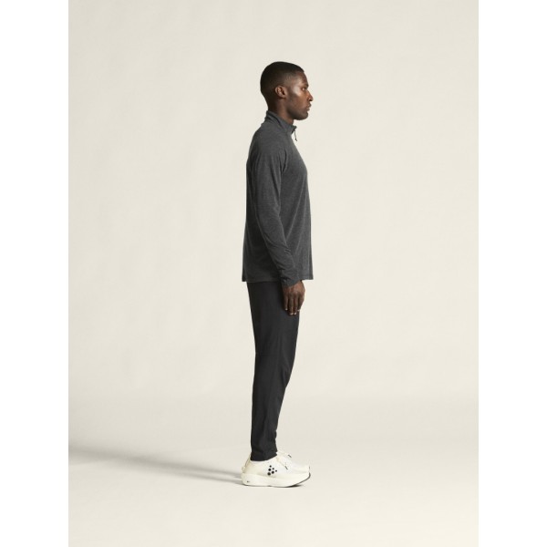 CRAFT MOŠKA 20% MERINO VOLNENA PULI MAJICA Z DOLGIMI ROKAVI ADV SUBZ WOOL TEE BLACK MELANGE