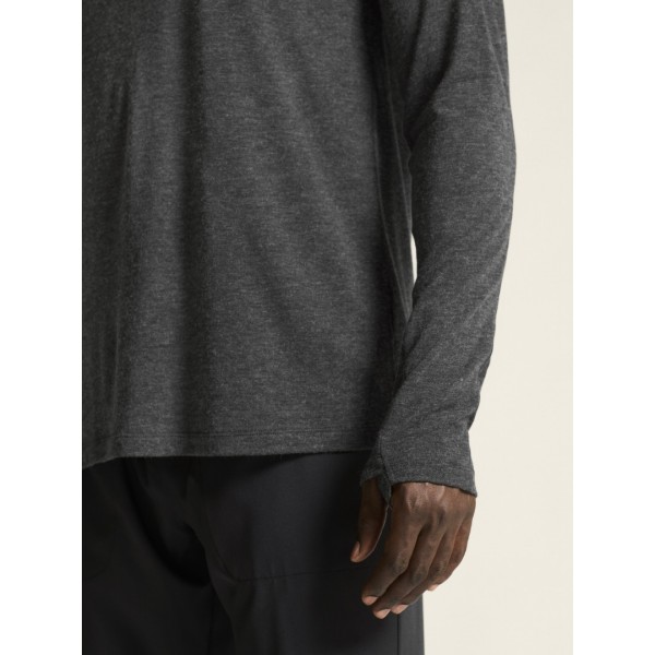 CRAFT MOŠKA 20% MERINO VOLNENA PULI MAJICA Z DOLGIMI ROKAVI ADV SUBZ WOOL TEE BLACK MELANGE