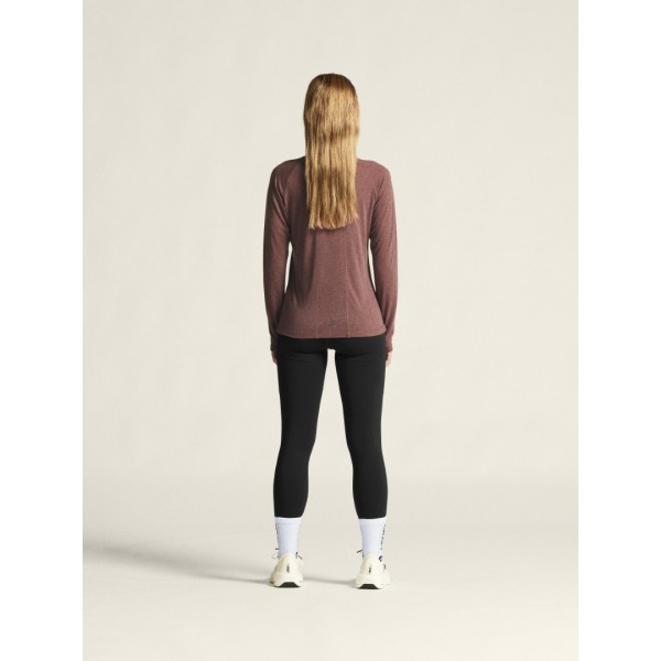 CRAFT ŽENSKA 20% MERINO VOLNENA PULI MAJICA Z DOLGIMI ROKAVI ADV SUBZ WOOL TEE PUDRASTO ROZA ROSE BROWN/MELANGE