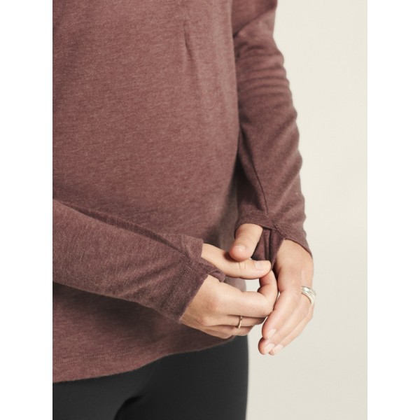 CRAFT ŽENSKA 20% MERINO VOLNENA PULI MAJICA Z DOLGIMI ROKAVI ADV SUBZ WOOL TEE PUDRASTO ROZA ROSE BROWN/MELANGE