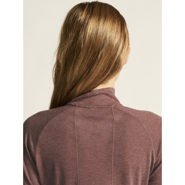 CRAFT ŽENSKA 20% MERINO VOLNENA PULI MAJICA Z DOLGIMI ROKAVI ADV SUBZ WOOL TEE PUDRASTO ROZA ROSE BROWN/MELANGE