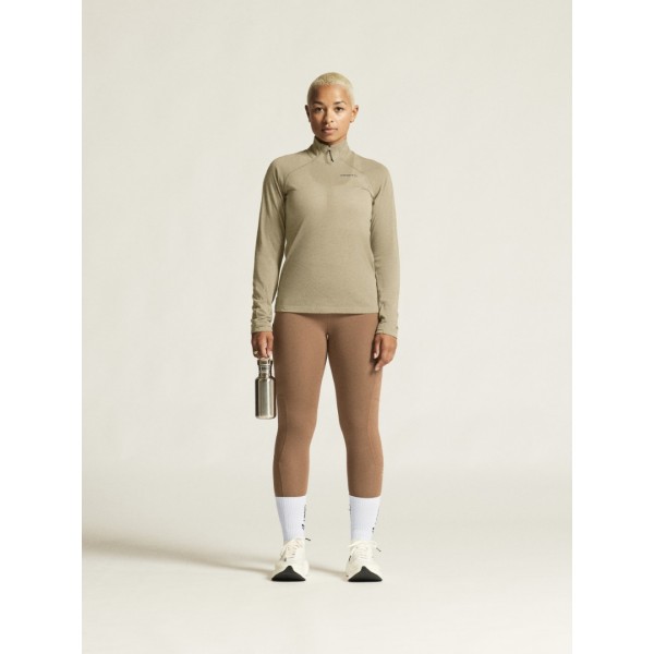 CRAFT ŽENSKA 20% MERINO VOLNENA PULI MAJICA Z DOLGIMI ROKAVI ADV SUBZ WOOL TEE HAY/MELANGE