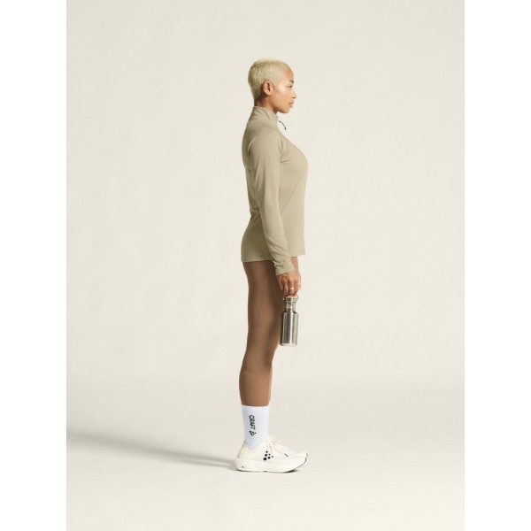 CRAFT ŽENSKA 20% MERINO VOLNENA PULI MAJICA Z DOLGIMI ROKAVI ADV SUBZ WOOL TEE HAY/MELANGE