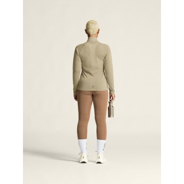 CRAFT ŽENSKA 20% MERINO VOLNENA PULI MAJICA Z DOLGIMI ROKAVI ADV SUBZ WOOL TEE HAY/MELANGE