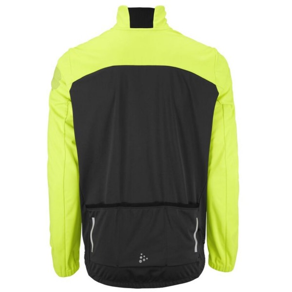CRAFT MOŠKA TOPLA VODOODPORNA KOLESARSKA JAKNA CORE BIKE SUBZ JACKET 2 ČRNA IN RUMENA FLUMINO/SLATE