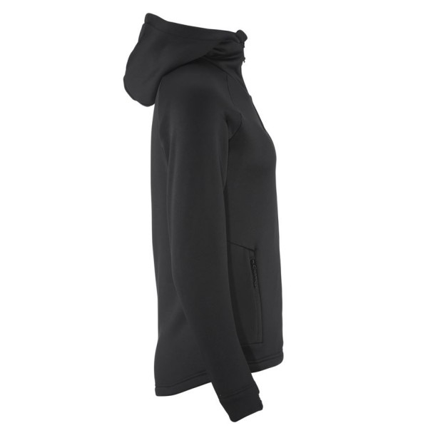CRAFT ŽENSKA DEBELEJŠA TEHNIČNA FLIS JOPICA S KAPUCO ADV EXPLORE POWER FLEECE HOOD JKT BLACK