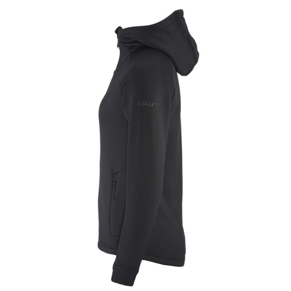 CRAFT ŽENSKA DEBELEJŠA TEHNIČNA FLIS JOPICA S KAPUCO ADV EXPLORE POWER FLEECE HOOD JKT BLACK