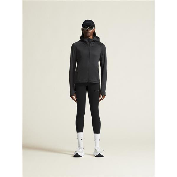 CRAFT ŽENSKA DEBELEJŠA TEHNIČNA FLIS JOPICA S KAPUCO ADV EXPLORE POWER FLEECE HOOD JKT BLACK