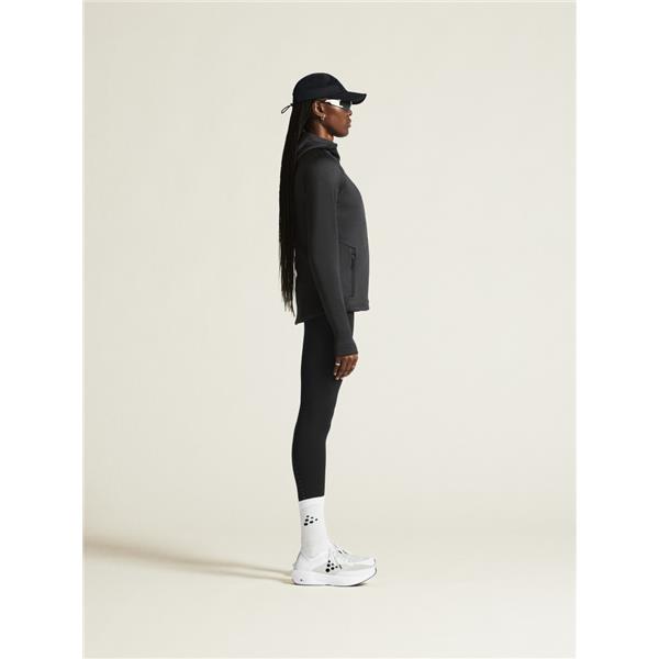 CRAFT ŽENSKA DEBELEJŠA TEHNIČNA FLIS JOPICA S KAPUCO ADV EXPLORE POWER FLEECE HOOD JKT BLACK