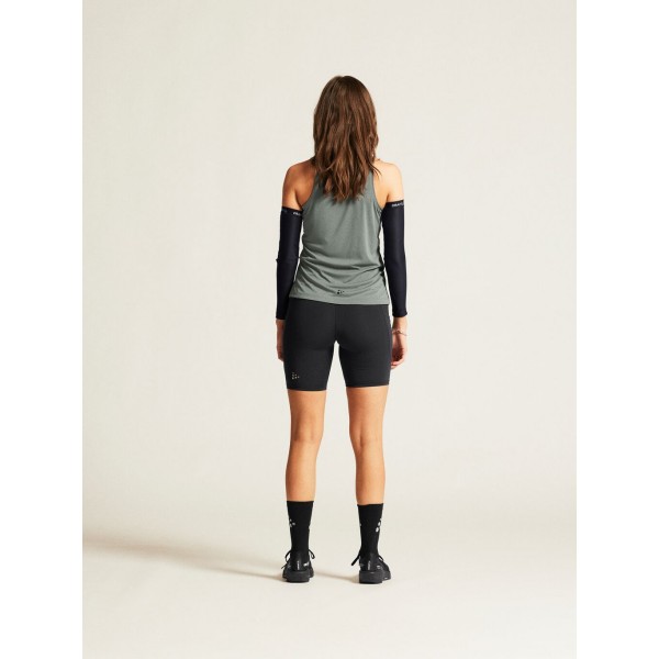 CRAFT ŽENSKA MAJICA BREZ ROKAVOV CORE ESSENCE SINGLET 2 SIVO-ZELENA LEAF