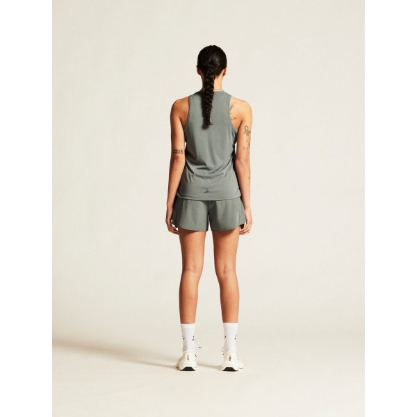 CRAFT ŽENSKA MAJICA BREZ ROKAVOV CORE ESSENCE SINGLET 2 SIVO-ZELENA LEAF