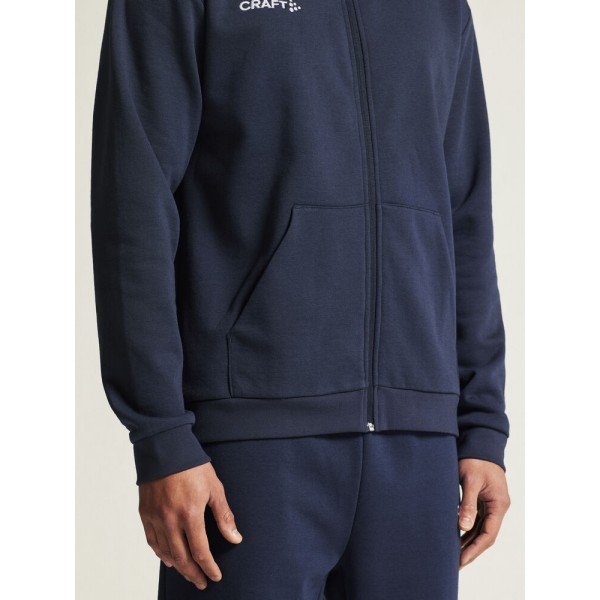 CRAFT MOŠKA BOMBAŽNA JOPICA Z ZADRGO LOGO FZ HOODIE NAVY