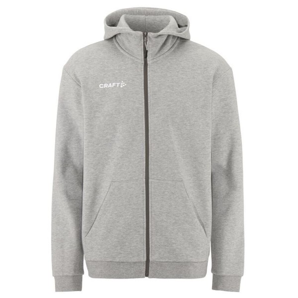 CRAFT MOŠKA BOMBAŽNA JOPICA Z ZADRGO LOGO FZ HOODIE SVETLO SIVA GREY MELANGE