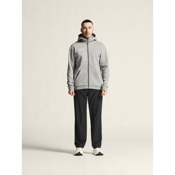 CRAFT MOŠKA BOMBAŽNA JOPICA Z ZADRGO LOGO FZ HOODIE SVETLO SIVA GREY MELANGE