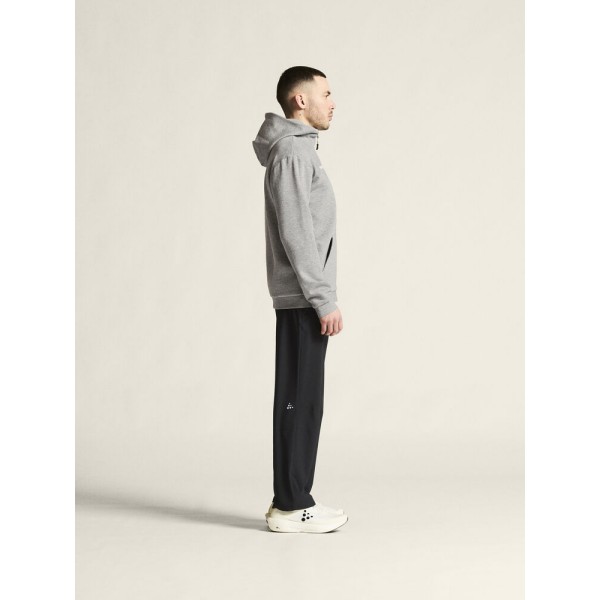 CRAFT MOŠKA BOMBAŽNA JOPICA Z ZADRGO LOGO FZ HOODIE SVETLO SIVA GREY MELANGE