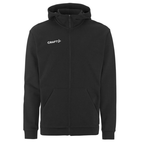 CRAFT MOŠKA BOMBAŽNA JOPICA Z ZADRGO LOGO FZ HOODIE ČRNA BLACK