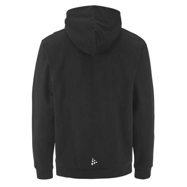 CRAFT MOŠKA BOMBAŽNA JOPICA Z ZADRGO LOGO FZ HOODIE ČRNA BLACK