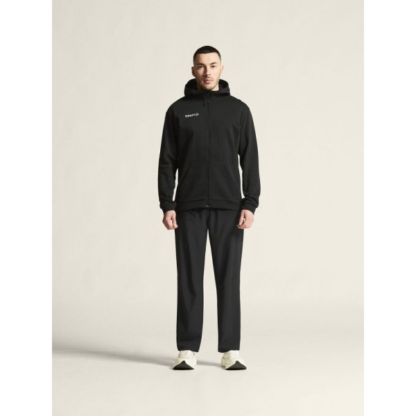 CRAFT MOŠKA BOMBAŽNA JOPICA Z ZADRGO LOGO FZ HOODIE ČRNA BLACK