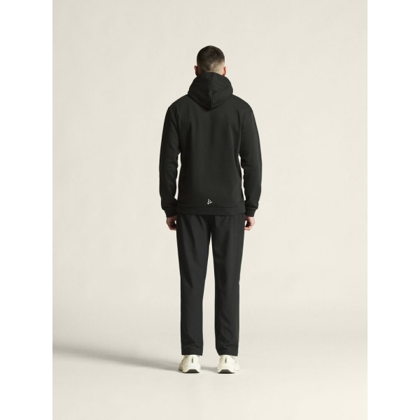 CRAFT MOŠKA BOMBAŽNA JOPICA Z ZADRGO LOGO FZ HOODIE ČRNA BLACK