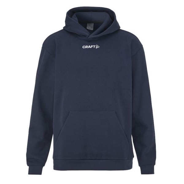 CRAFT MOŠKI BOMBAŽEN PULOVER LOGO HOODIE TEMNO MODRA NAVY