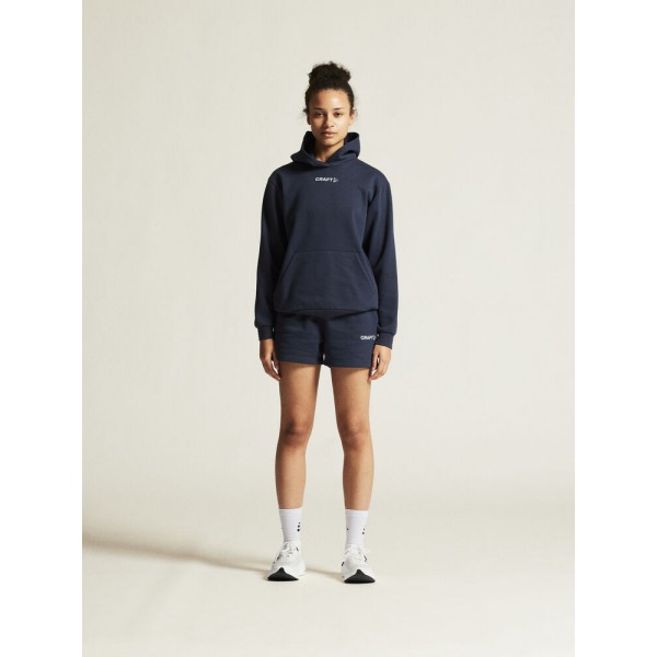 CRAFT ŽENSKI BOMBAŽEN PULOVER COMMUNITY 2.0. LOGO HOODIE NAVY