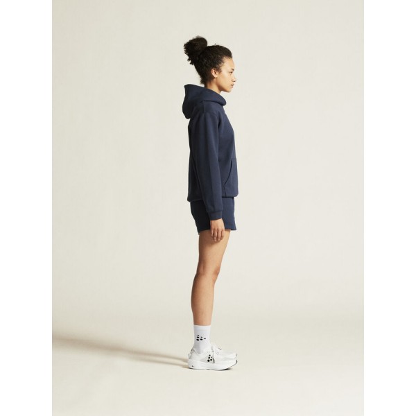 CRAFT ŽENSKI BOMBAŽEN PULOVER COMMUNITY 2.0. LOGO HOODIE NAVY
