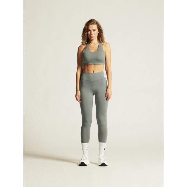 CRAFT PODLOŽEN ŽENSKI ŠPORTNI MODRČEK COLLECTIVE PADDED SPORTSBRA SIVO-ZELENA  LEAF