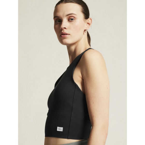 CRAFT ŽENSKI ŠPORTNI KRAJŠI TOP COLLECTIVE CROPPED SINGLET BLACK
