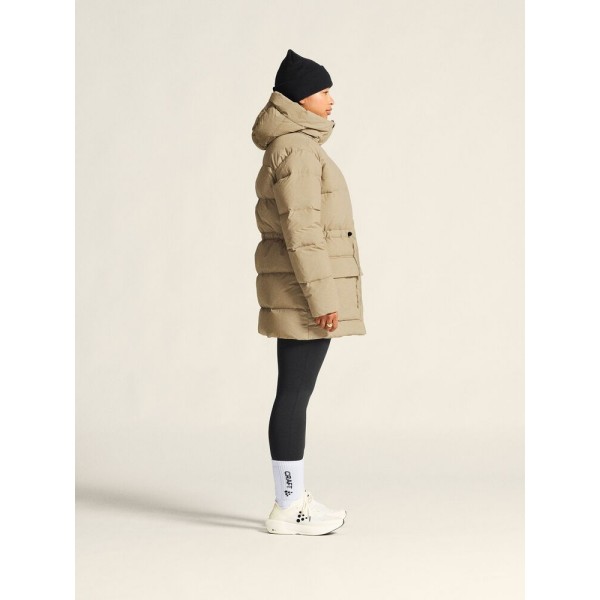 CRAFT ŽENSKA TOPLA DEBELA PUHOVKA IZ PRAVEGA PUHA URBAN DOWN PUFFER JKT TAUPE