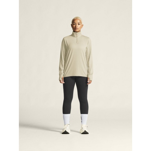 CRAFT ŽENSKI PULI Z DOLGIMI ROKAVI FLOW HZ LS PLASTER MELANGE