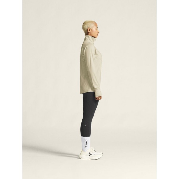 CRAFT ŽENSKI PULI Z DOLGIMI ROKAVI FLOW HZ LS PLASTER MELANGE