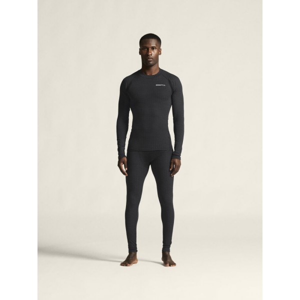 CRAFT 19% VOLNENA MOŠKA MAJICA Z DOLGIMI ROKAVI WOOL EXTREME X LS 2 BLACK - AKTIVNO PERILO