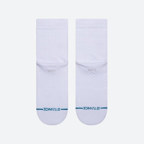 STANCE NOGAVICE ICON QUARTER WHITE