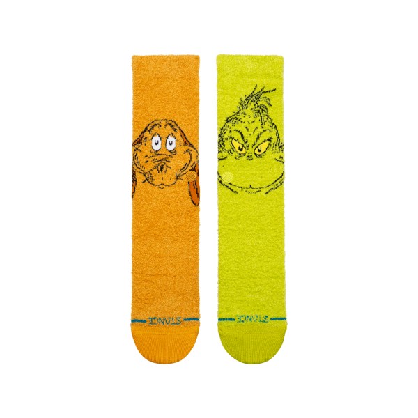 STANCE NOGAVICE GRINCH AND MAX CREW GREEN