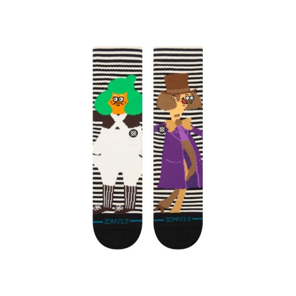 stance nogavice CHARLIE oompa loompa blackwhite crew