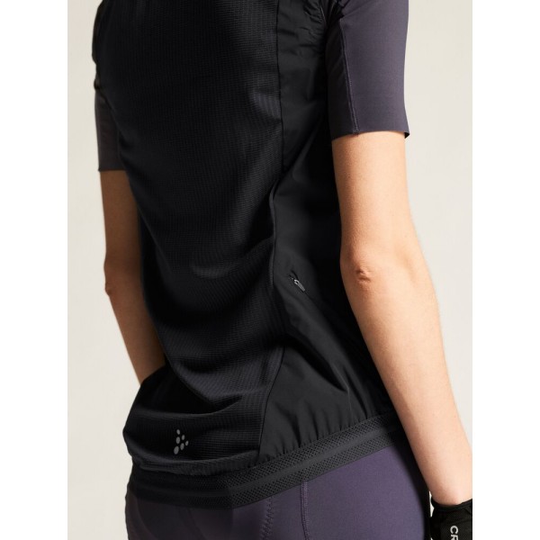 CRAFT ŽENSKI LAHEK KOLESARSKI PROTIVETRNI BREZROKAVNIK ADV ENDUR LIGHT WIND VEST ČRNA BLACK