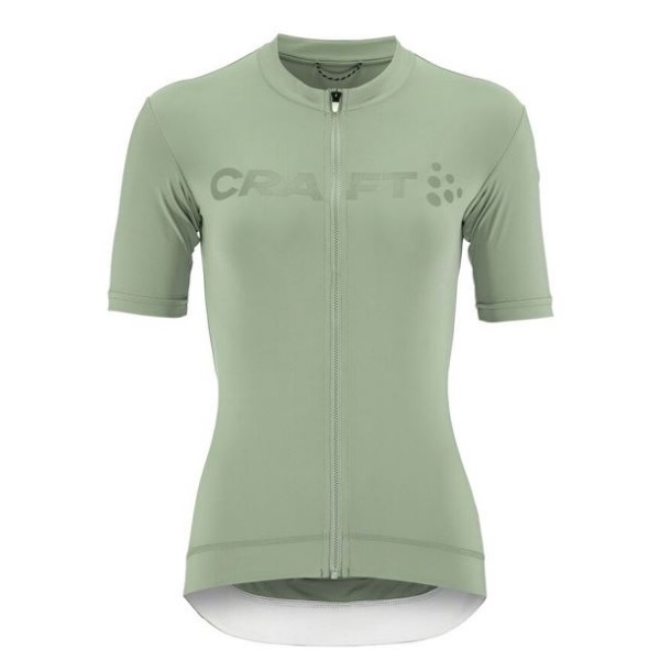 CRAFT ŽENSKA KOLESARSKA MAJICA S KRATKIMI ROKAVI Z ZADRGO CORE ENDUR LOGO JERSEY SVETLO ZELENA GLACIAL