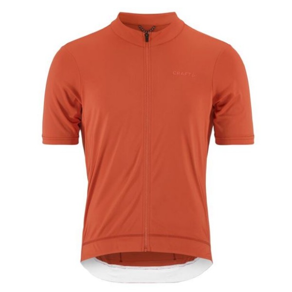 CRAFT MOŠKA KOLESARSKA MAJICA S KRATKIMI ROKAVI Z ZADRGO CORE EVERYDAY SS JERSEY ORANŽNO-RDEČA CARNEOL