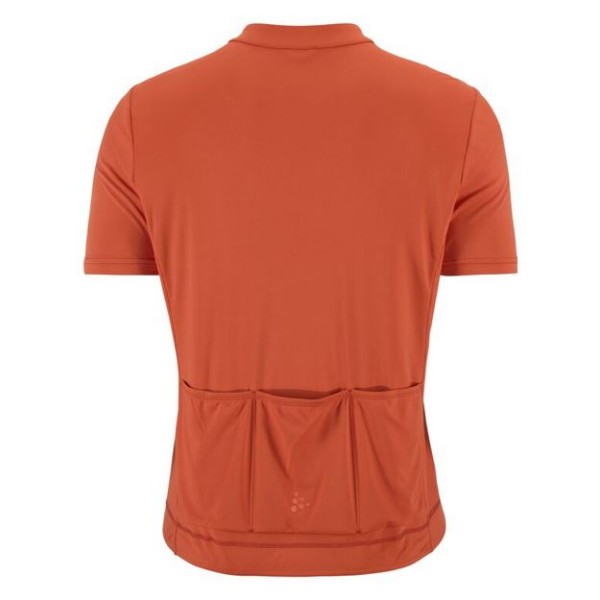 CRAFT MOŠKA KOLESARSKA MAJICA S KRATKIMI ROKAVI Z ZADRGO CORE EVERYDAY SS JERSEY ORANŽNO-RDEČA CARNEOL