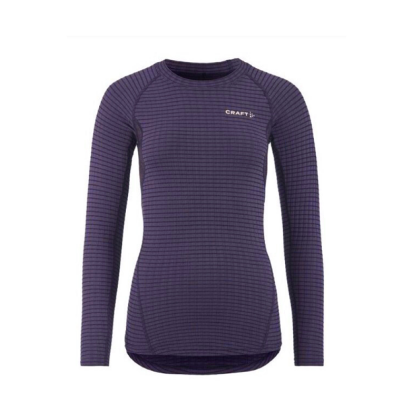 CRAFT 19% VOLNENA ŽENSKA MAJICA Z DOLGIMI ROKAVI WOOL EXTREME X LS 2 DK PLUM TEMNO VIJOLIČNA - AKTIVNO PERILO