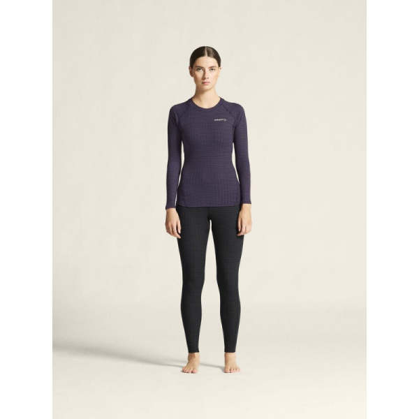 CRAFT 19% VOLNENA ŽENSKA MAJICA Z DOLGIMI ROKAVI WOOL EXTREME X LS 2 DK PLUM TEMNO VIJOLIČNA - AKTIVNO PERILO